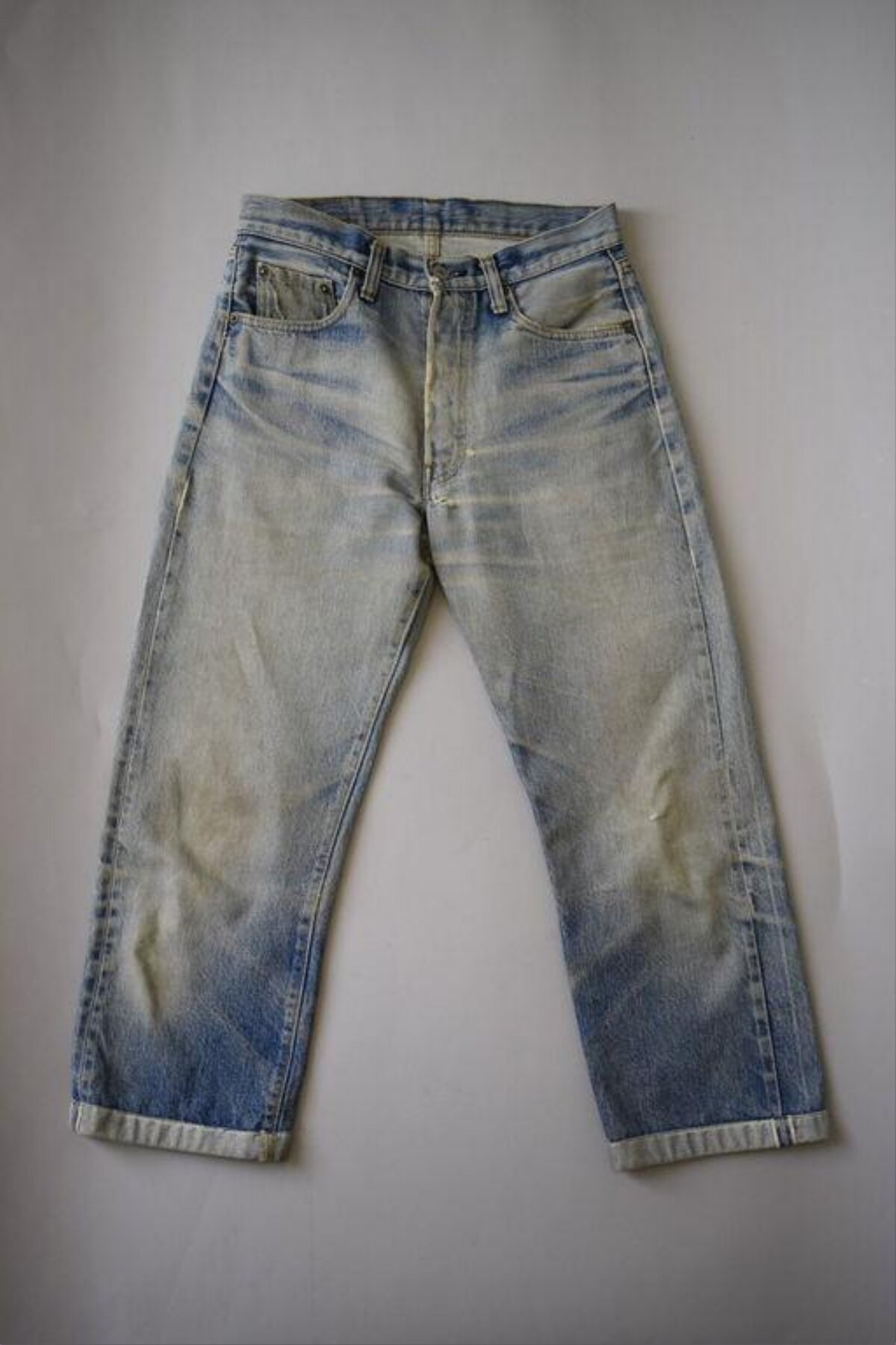 Vintage Washed Cropped Jeans