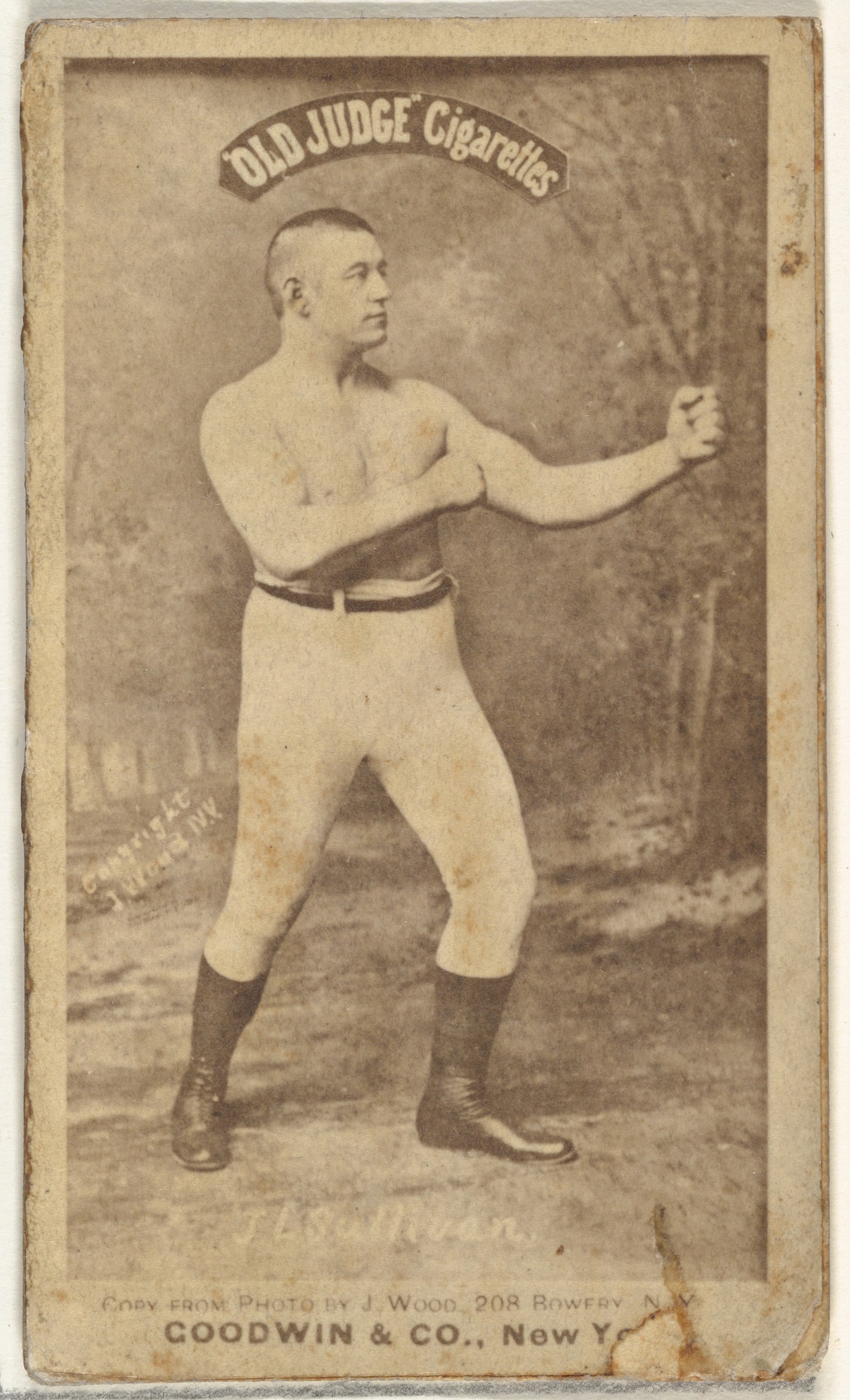 Old Judge Cigarettes Boxer Trading Card