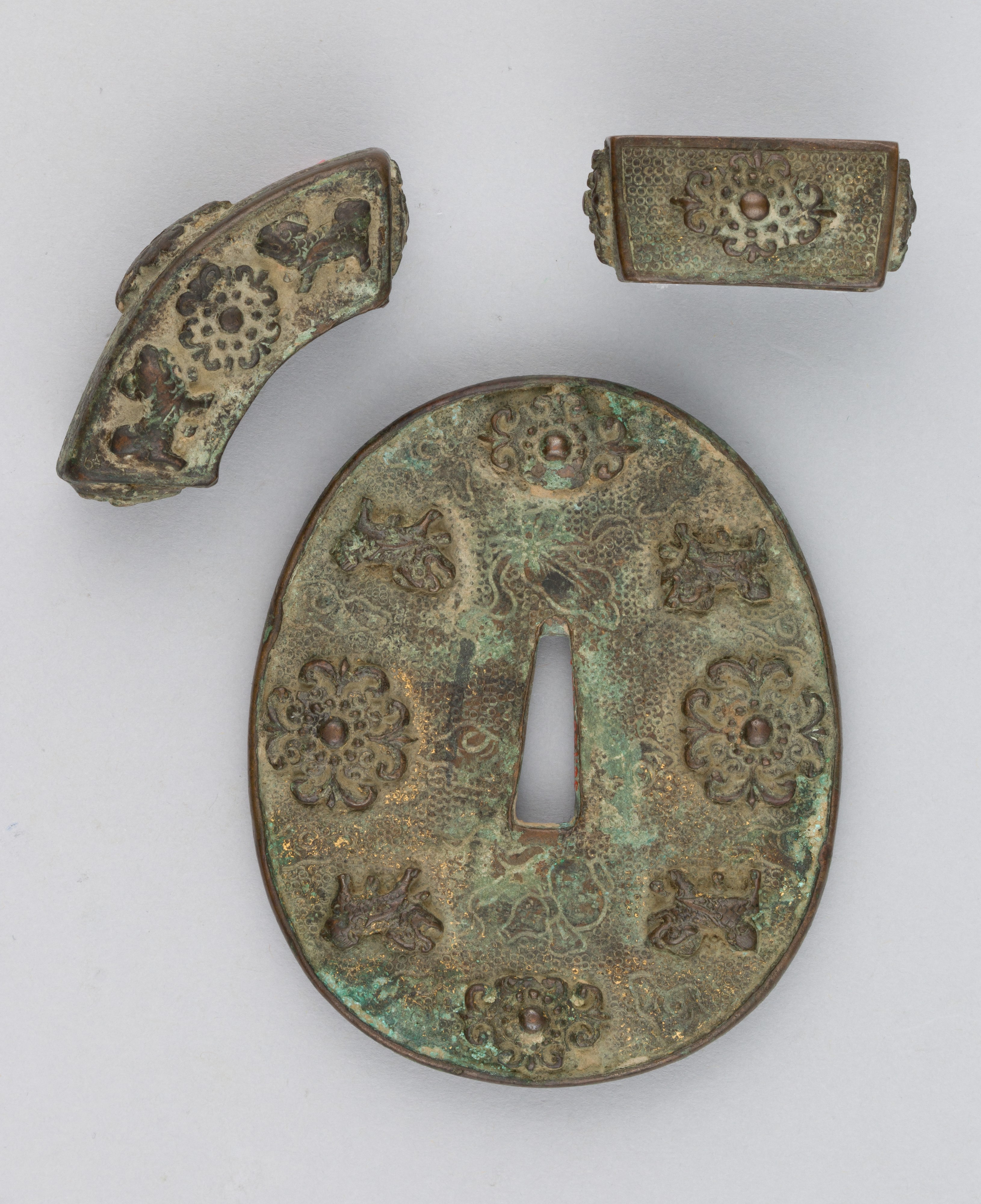 Ancient Bronze Sword Fitting Set