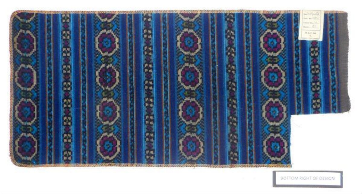 Vintage Patterned Textile Fabric Sample