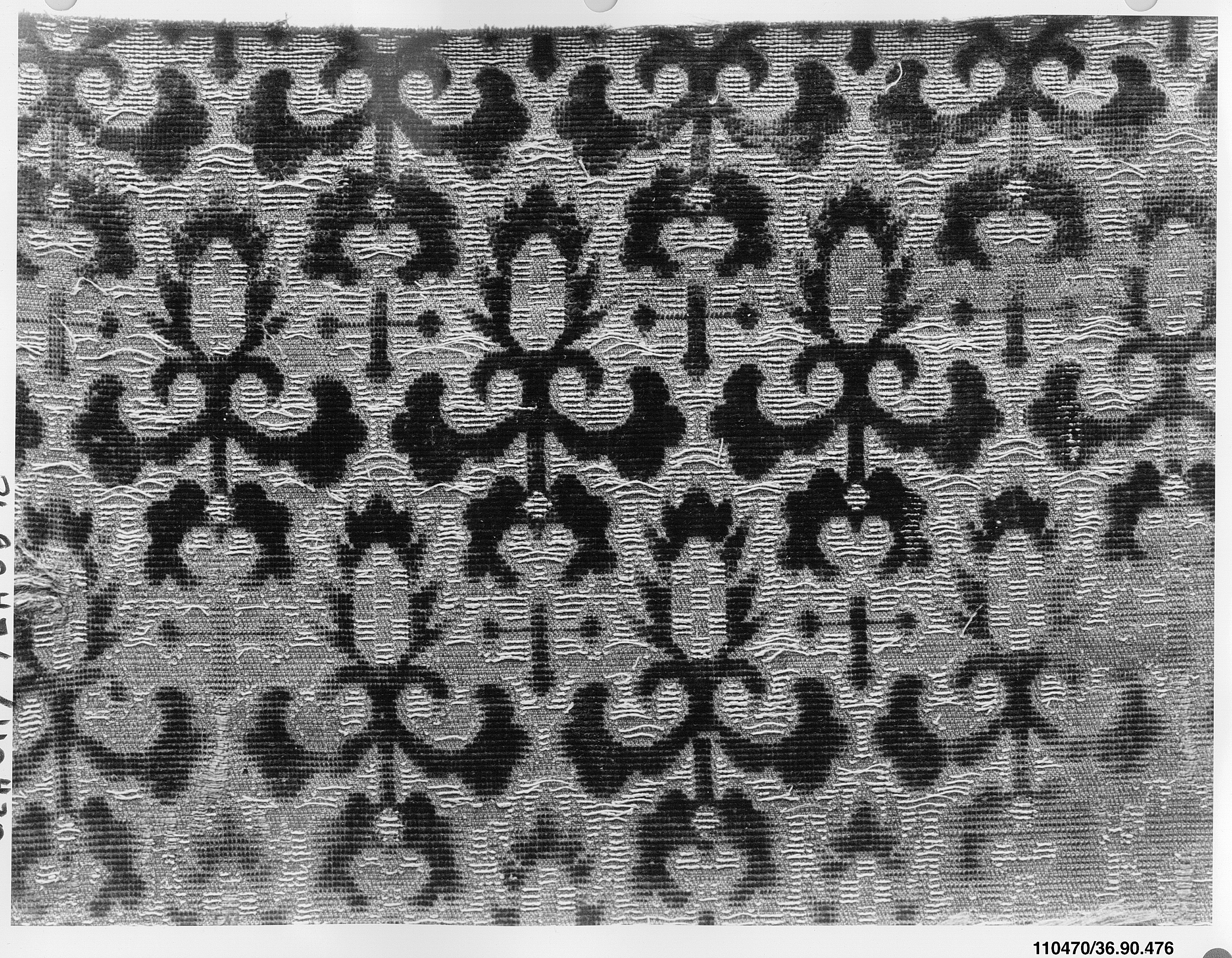 Vintage Patterned Textile Fragment