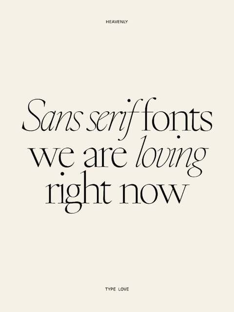 Elegant Sans Serif Font Showcase