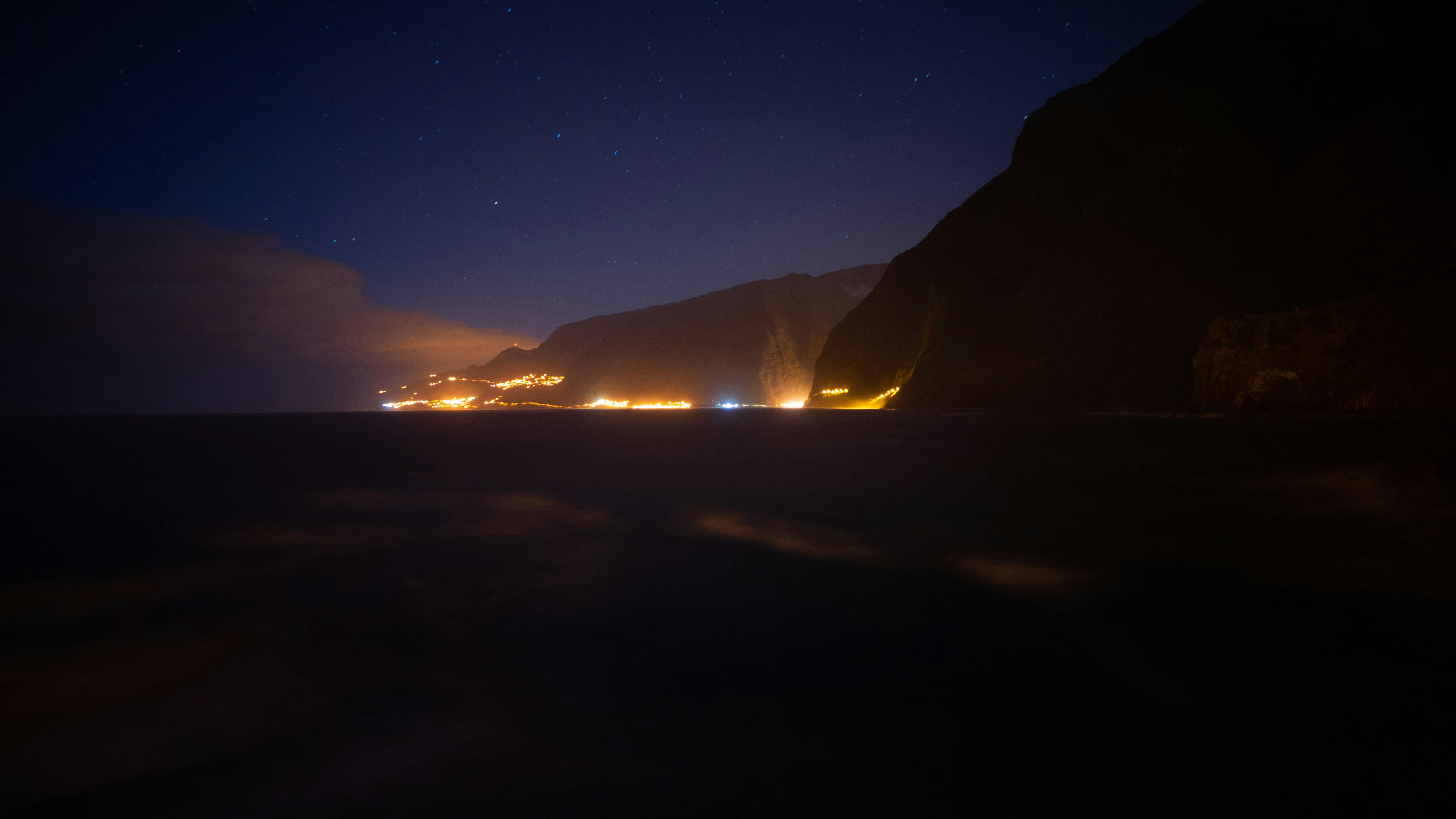 Coastal Cliffs Night View