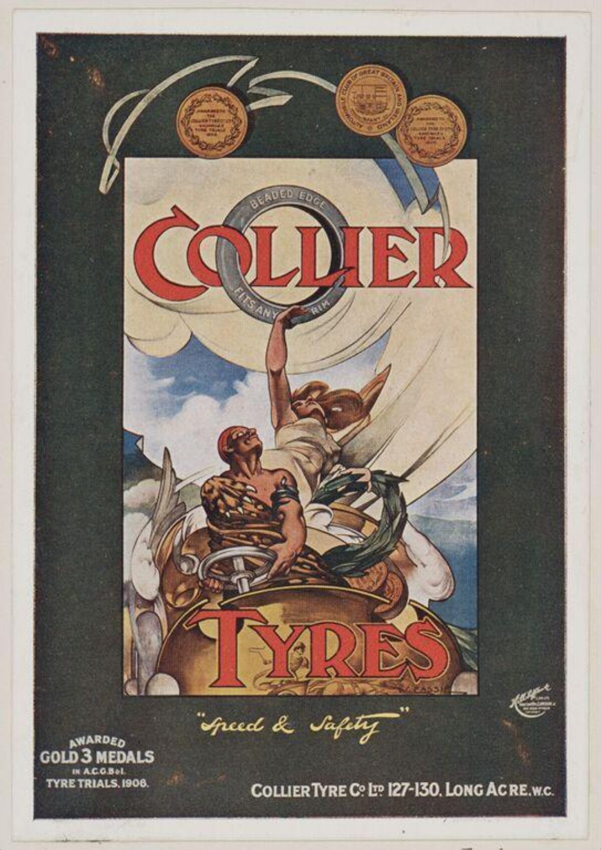 Vintage Collier Tyres Advertisement