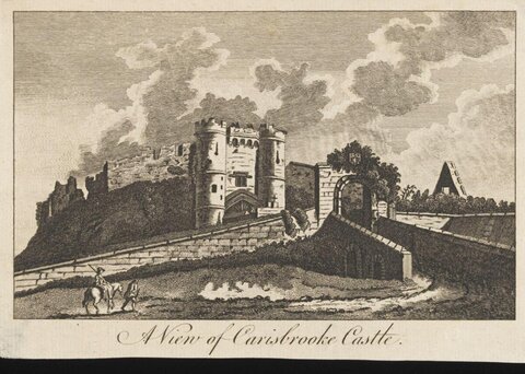 Engraving of Carisbrooke Castle