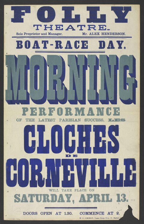 Folly Theatre Boat Race Day Play Poster