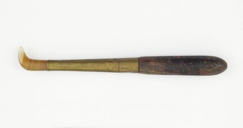 Vintage Wooden Handled Ear Curette