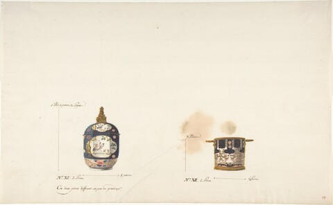Design Sketch of Antique Porcelain Vessels