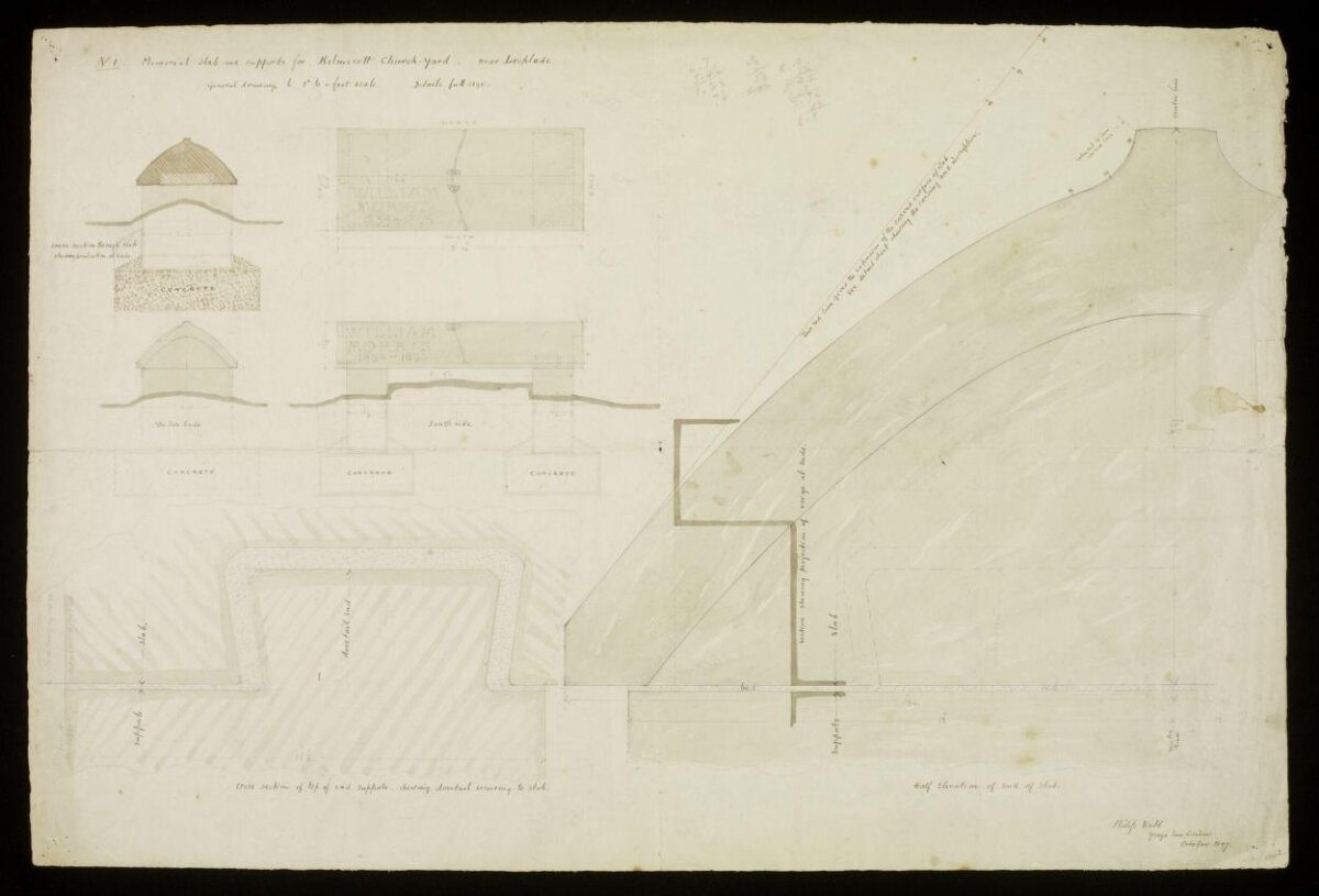 19th Century Church Yard Engineering Drawing