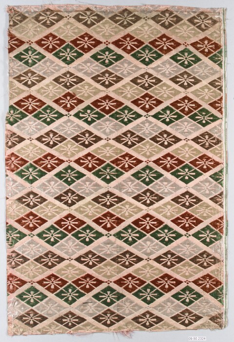 Antique Diamond Pattern Woven Textile