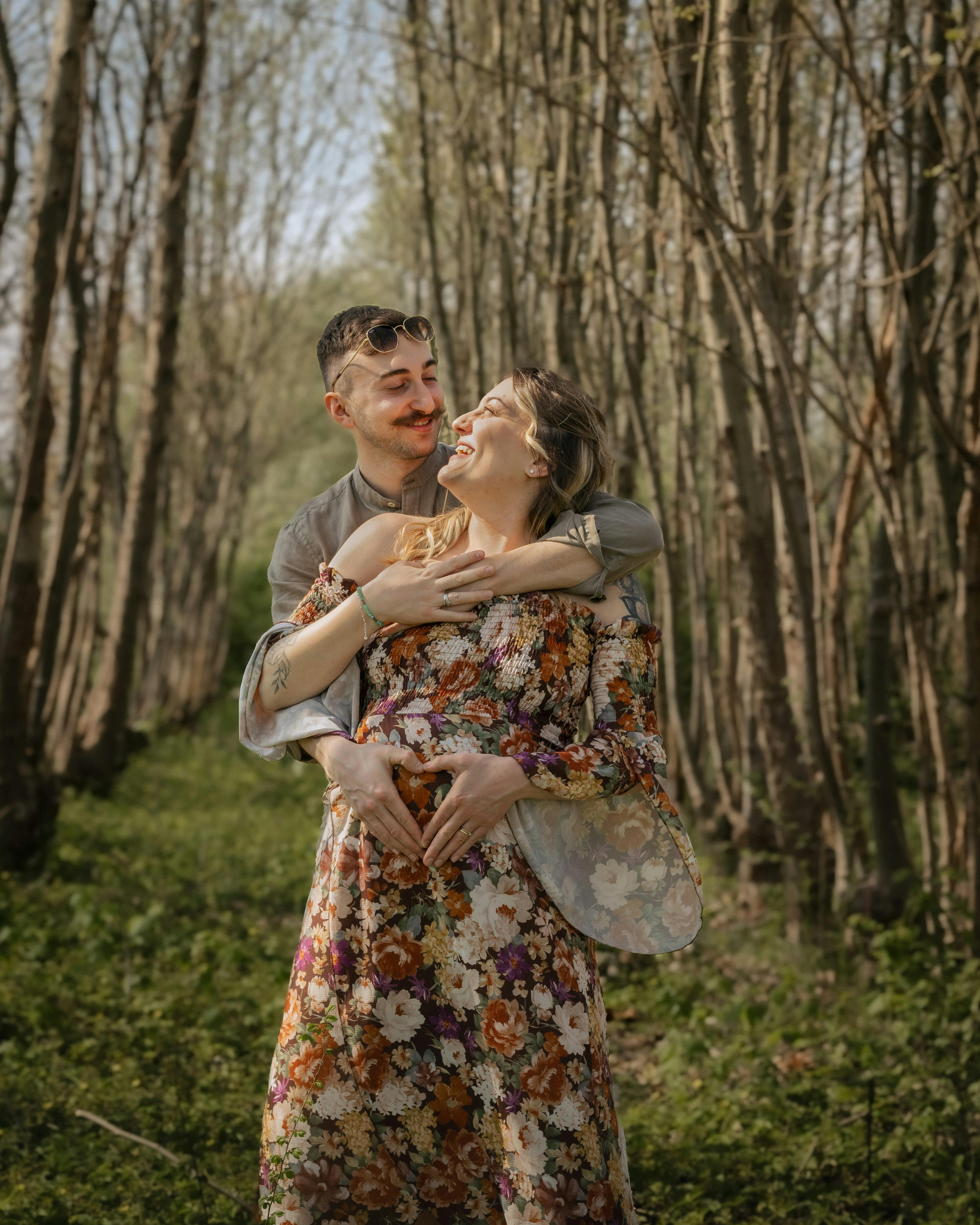 Expecting Couple Maternity Shoot in Forest