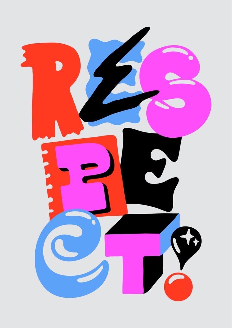 Stylized RESPECT Typography Art