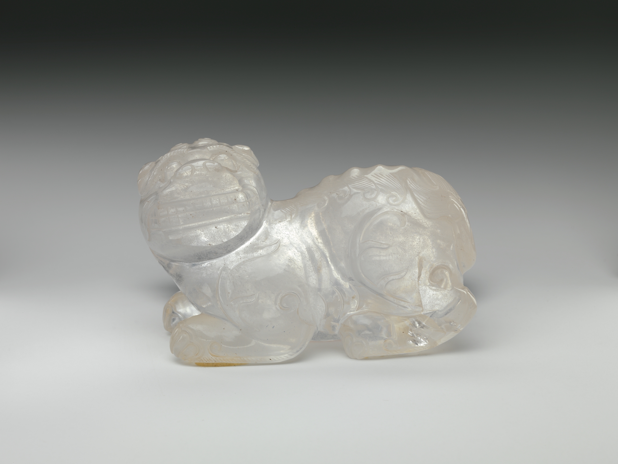 Crystal Carved Lion Figurine