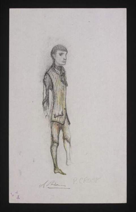 Standing Male Costume Design Sketch