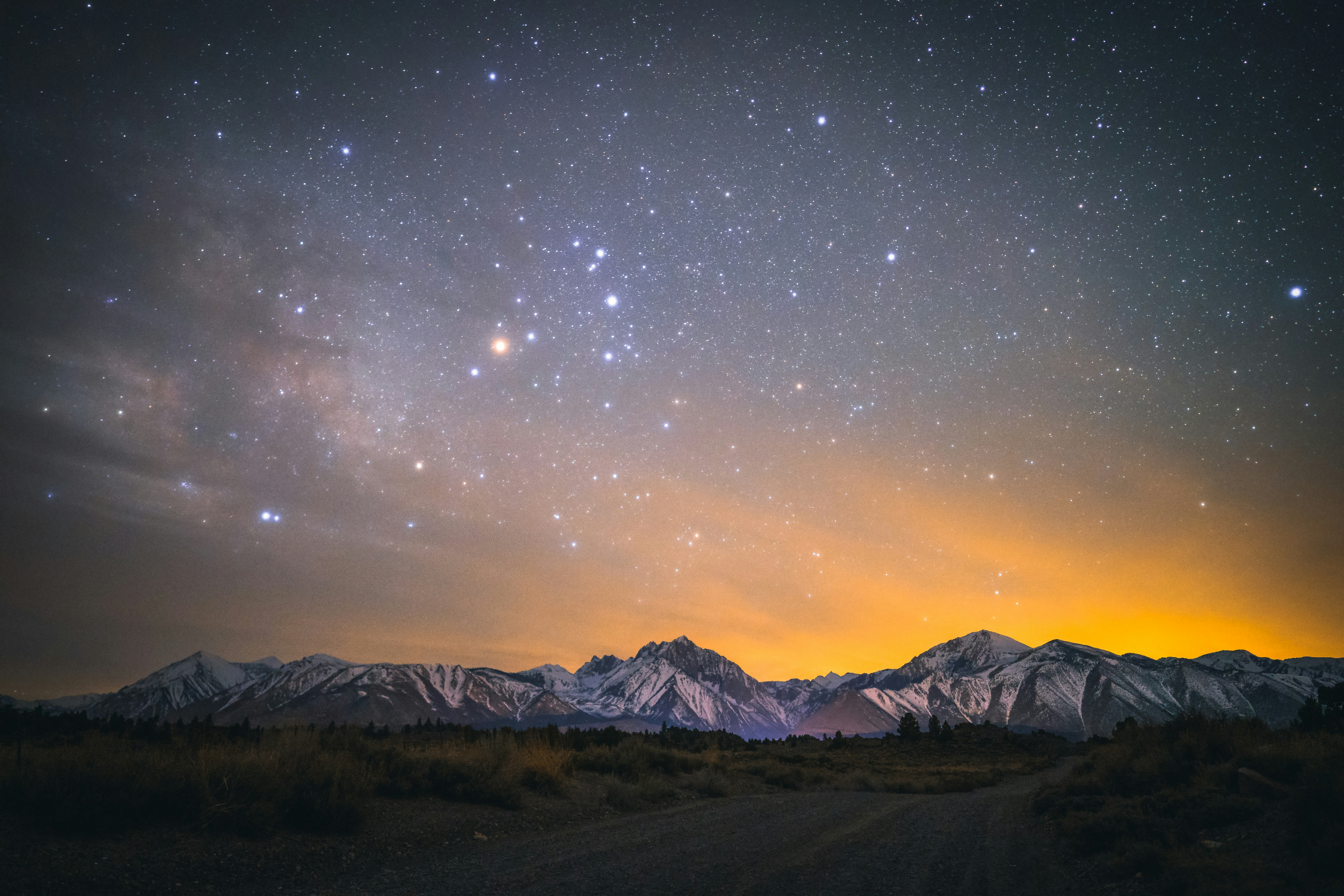 Starry Night Over Snow Mountains