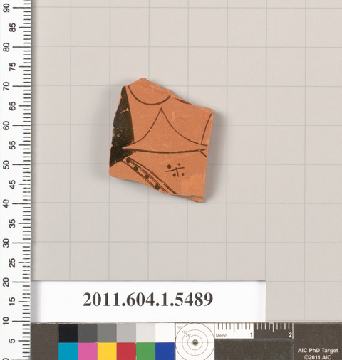Ancient Painted Pottery Fragment