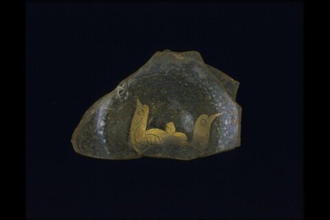 Gilded Glass Artifact Fragment