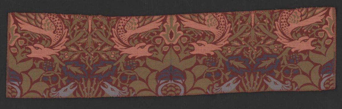 Vintage Bird and Animal Pattern Textile