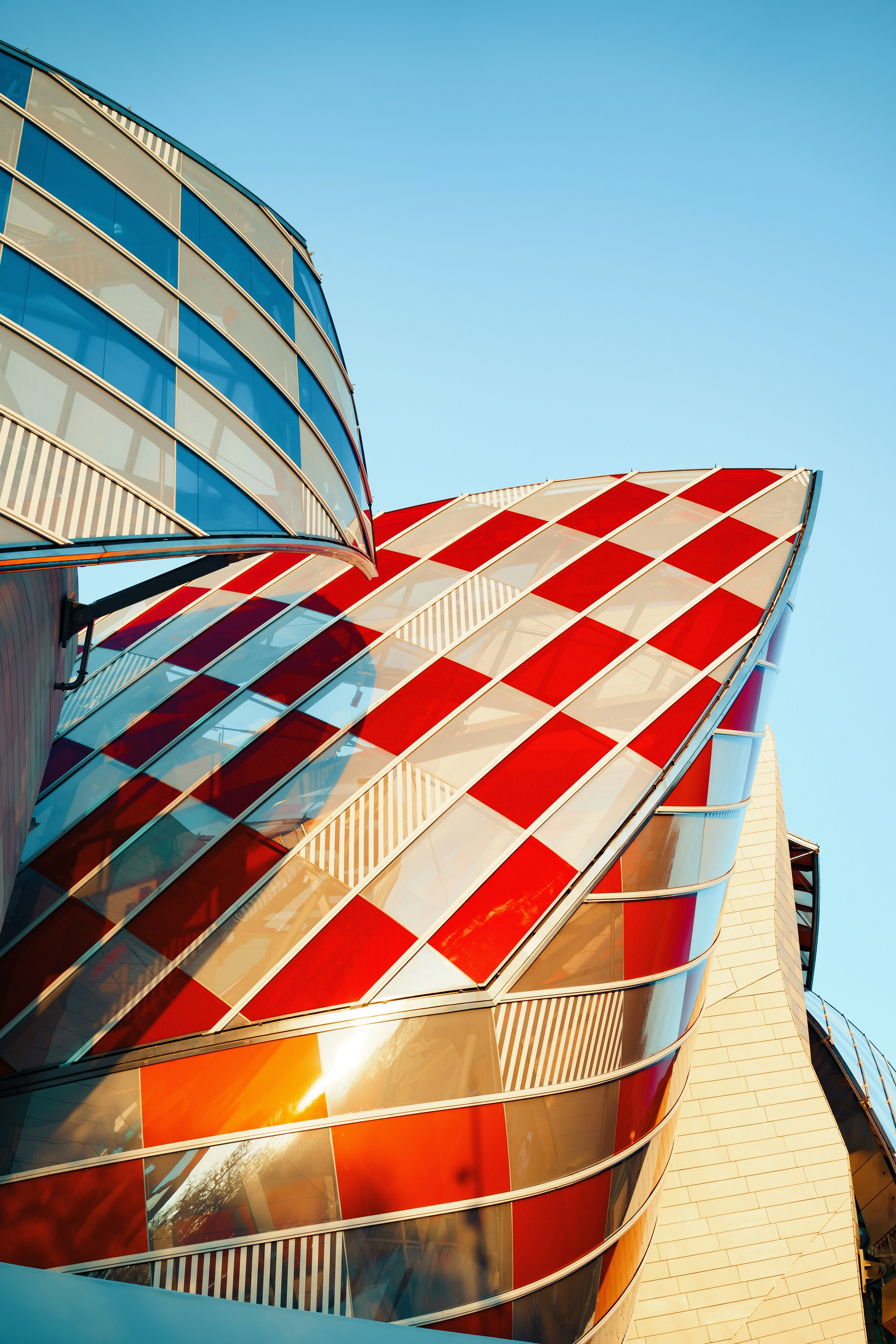 Checkered Curved Modern Architecture