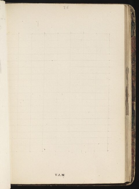 Blank Grid on Old Notebook Page