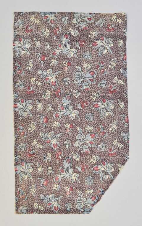 Vintage Floral Print Fabric Fragment
