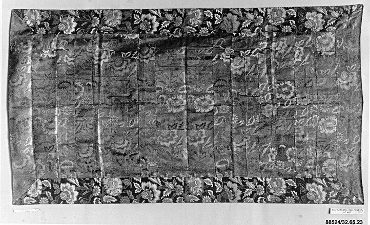 Antique Floral Patchwork Textile Fragment
