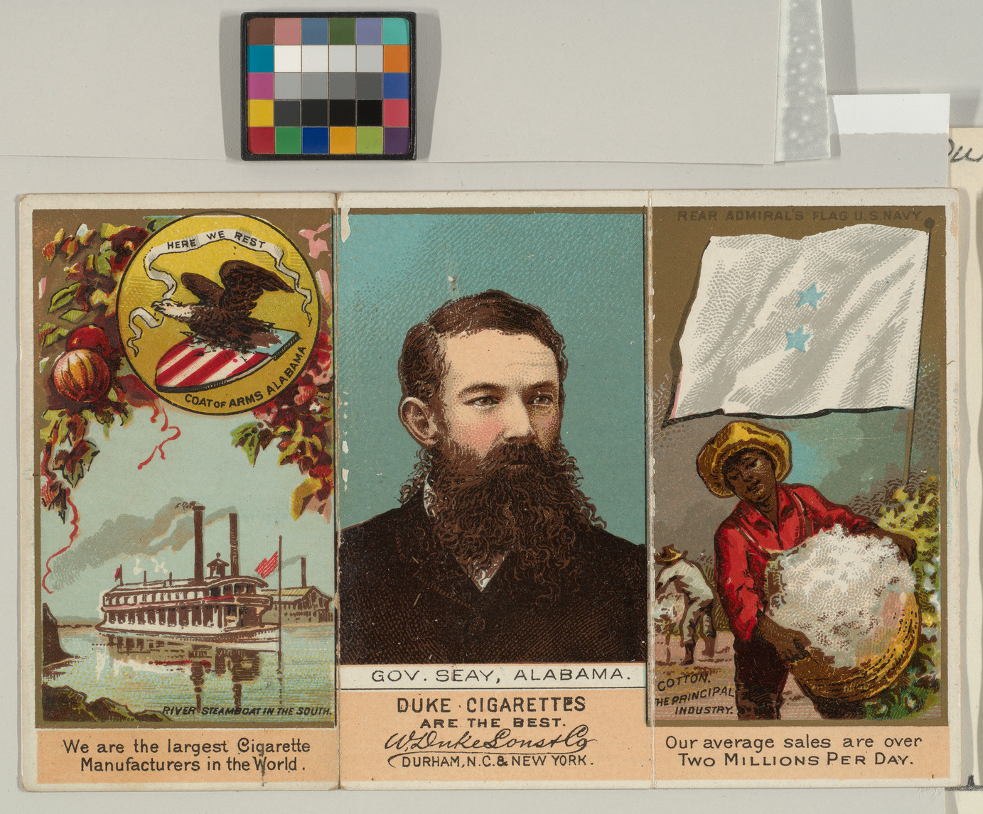 Duke Cigarette Card of Gov. Seay Alabama