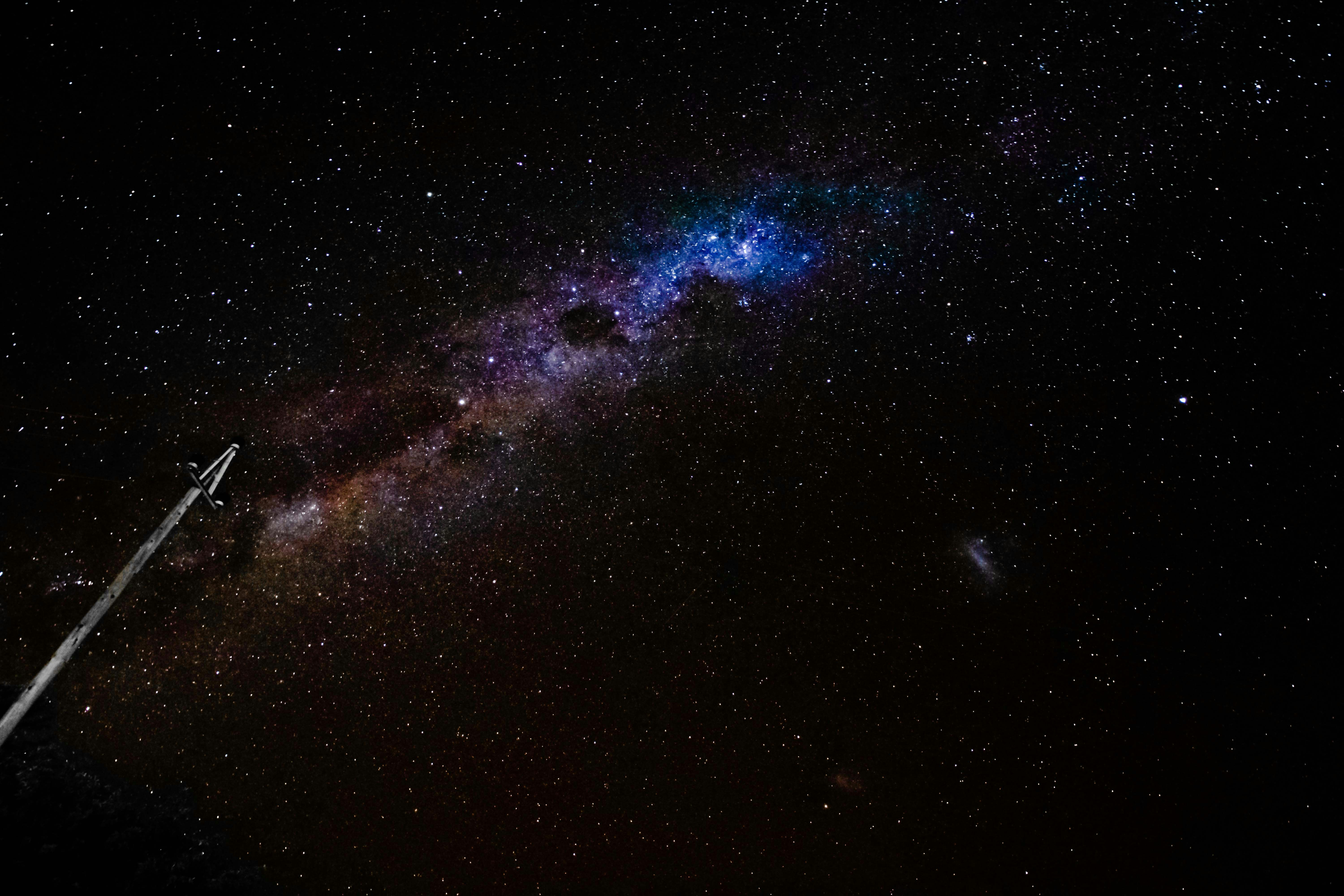 Milky Way in Dark Night Sky