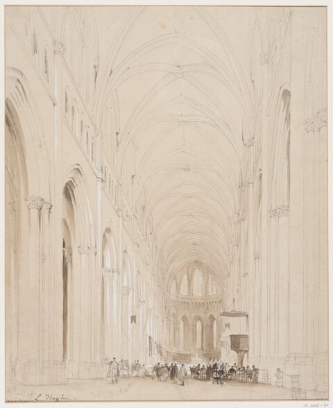 Sketch of Church Nave Interior