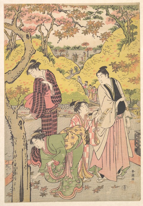 Autumn Maple Outing Ukiyo-e