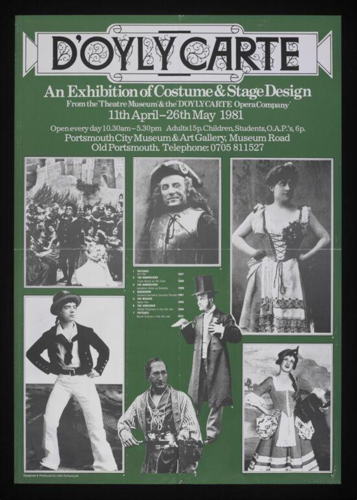 1981 D'Oyly Carte Exhibition Poster