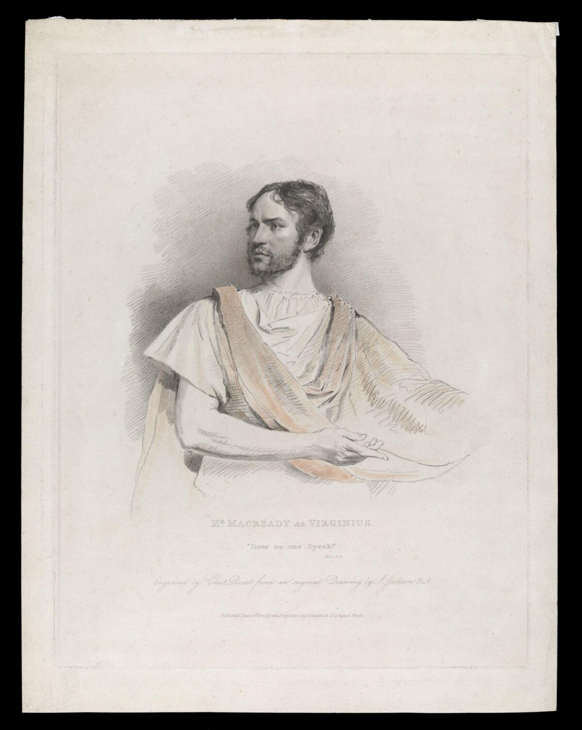 Portrait of Macready as Virginius