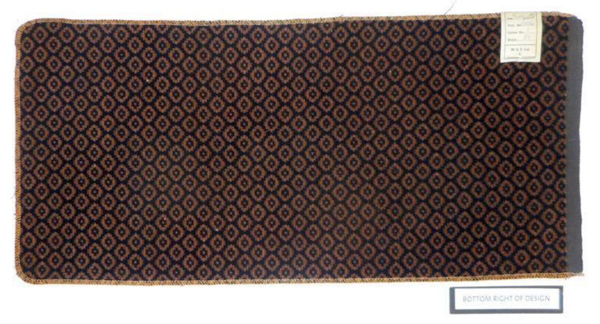 Vintage Geometric Patterned Fabric Sample