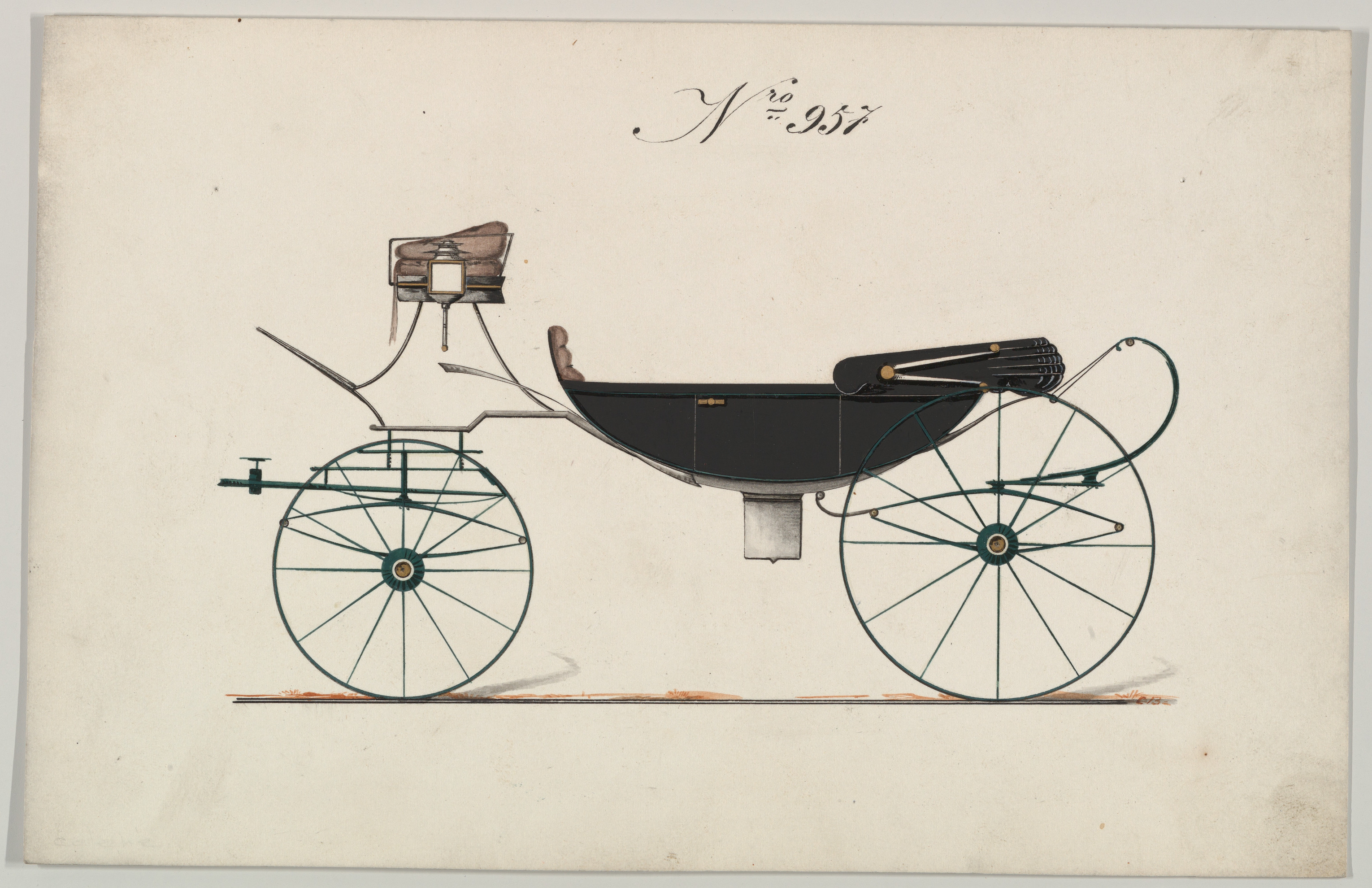 Vintage Carriage Design Drawing