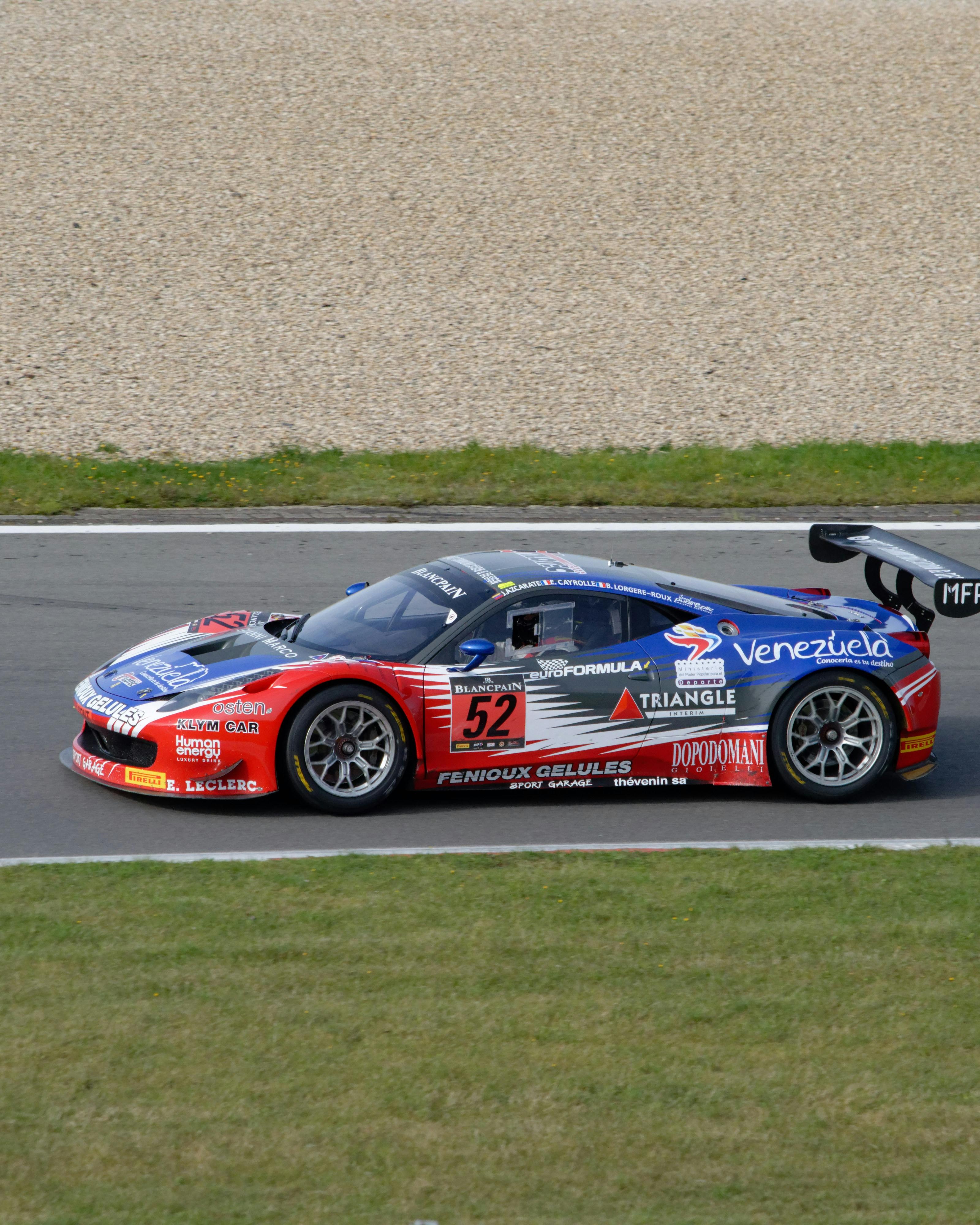 Race Car Number 52 on Racetrack