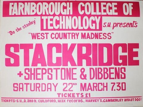 Vintage Stackridge Concert Poster