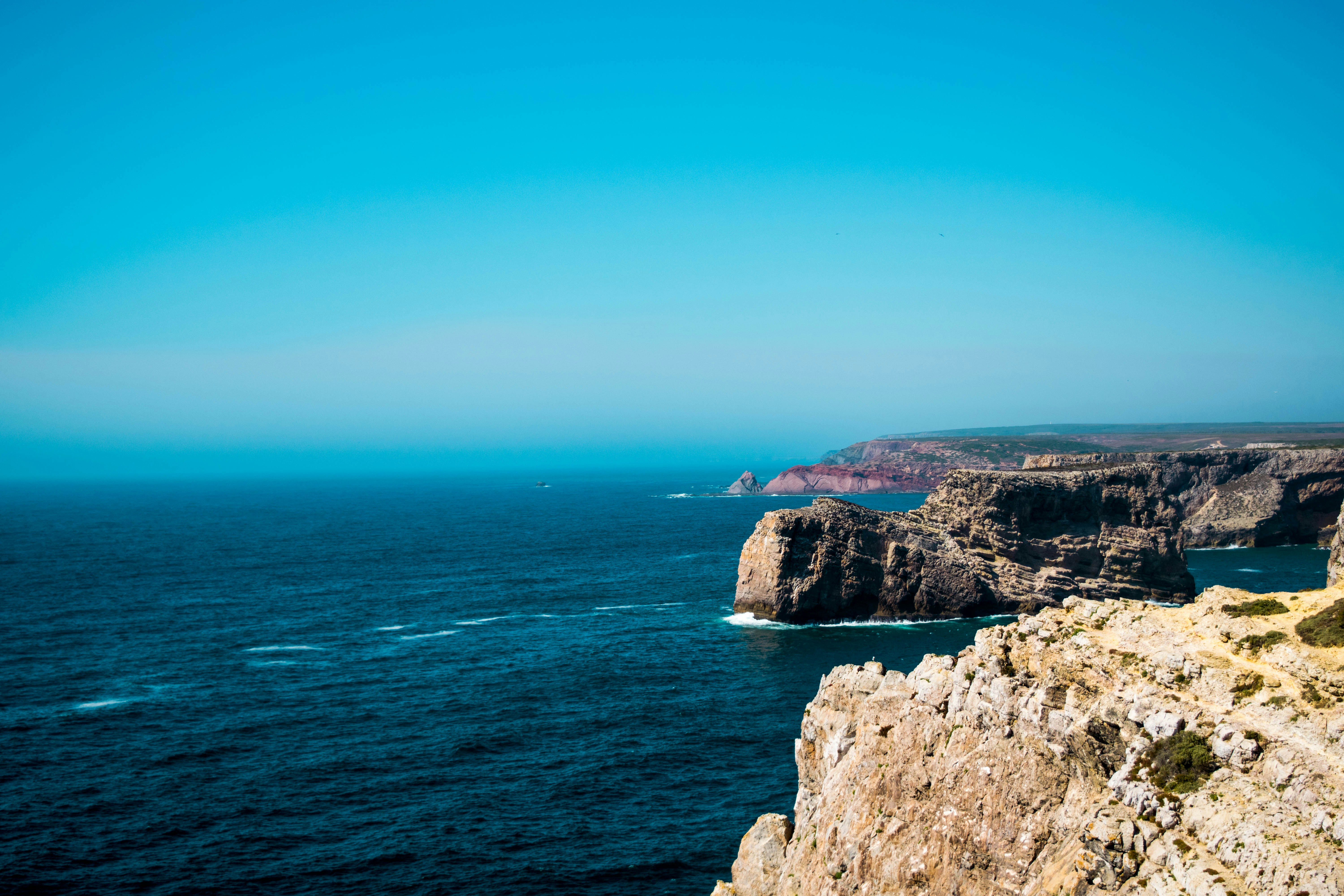Rocky Coastal Cliff Sea View