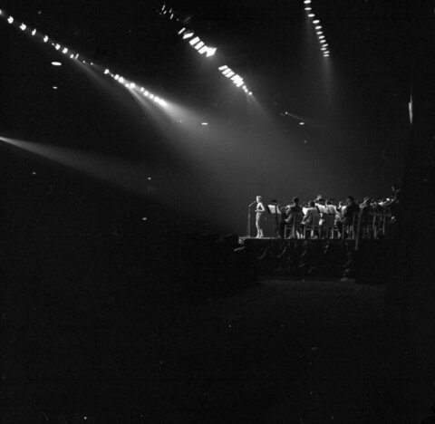Singer and Orchestra Stage Performance