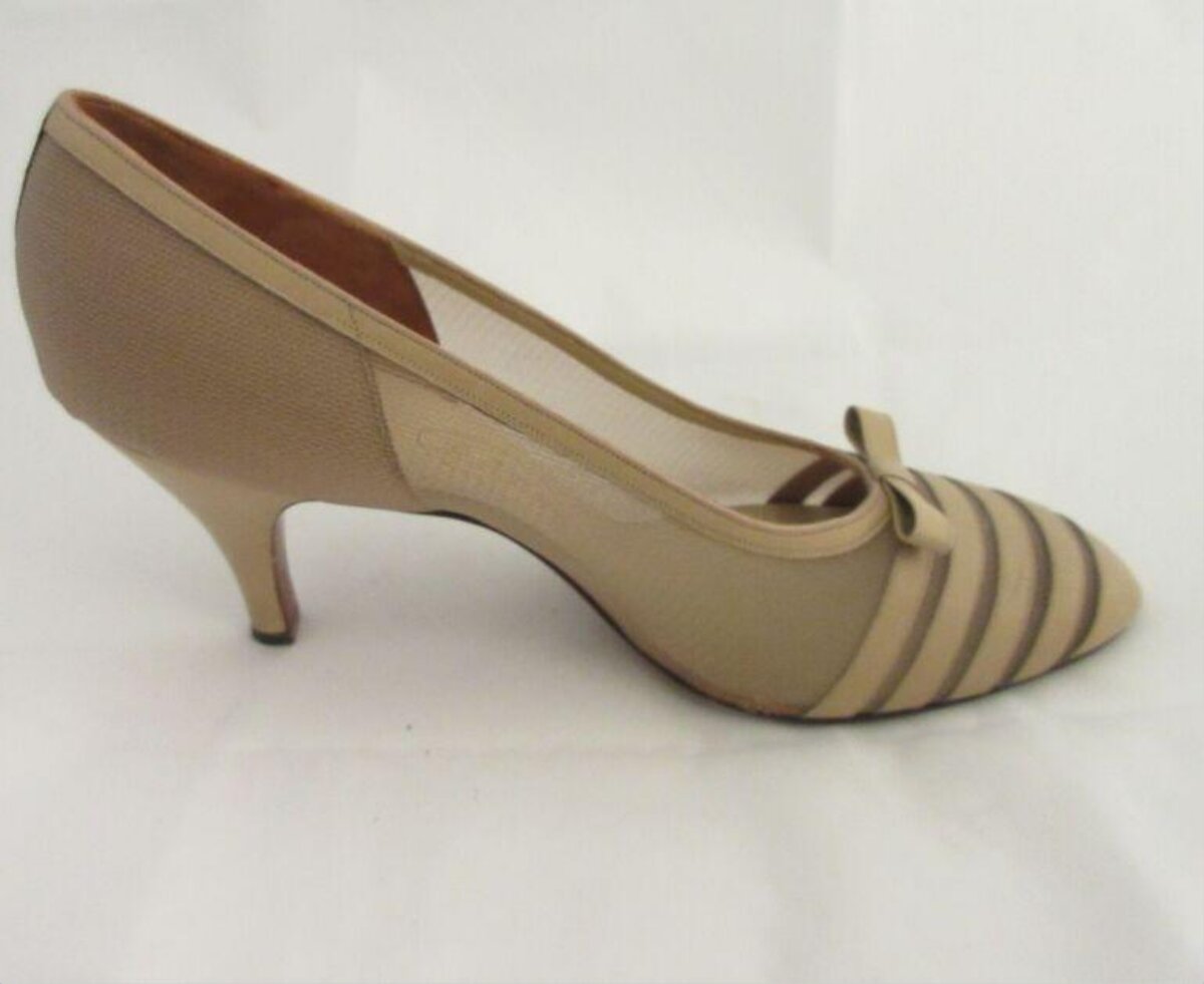 Beige Pointed Toe High Heel Pump