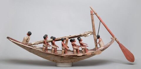 Ancient Egyptian Wooden Model Boat