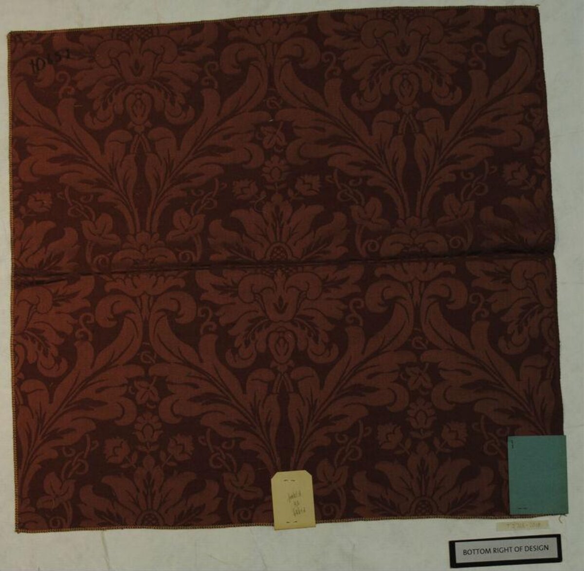 Vintage Damask Pattern Fabric Sample