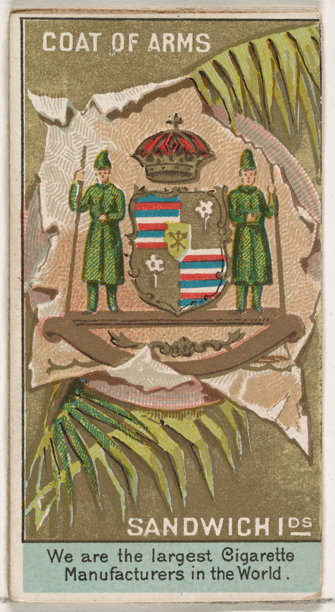 Sandwich Islands Coat of Arms Cigarette Card