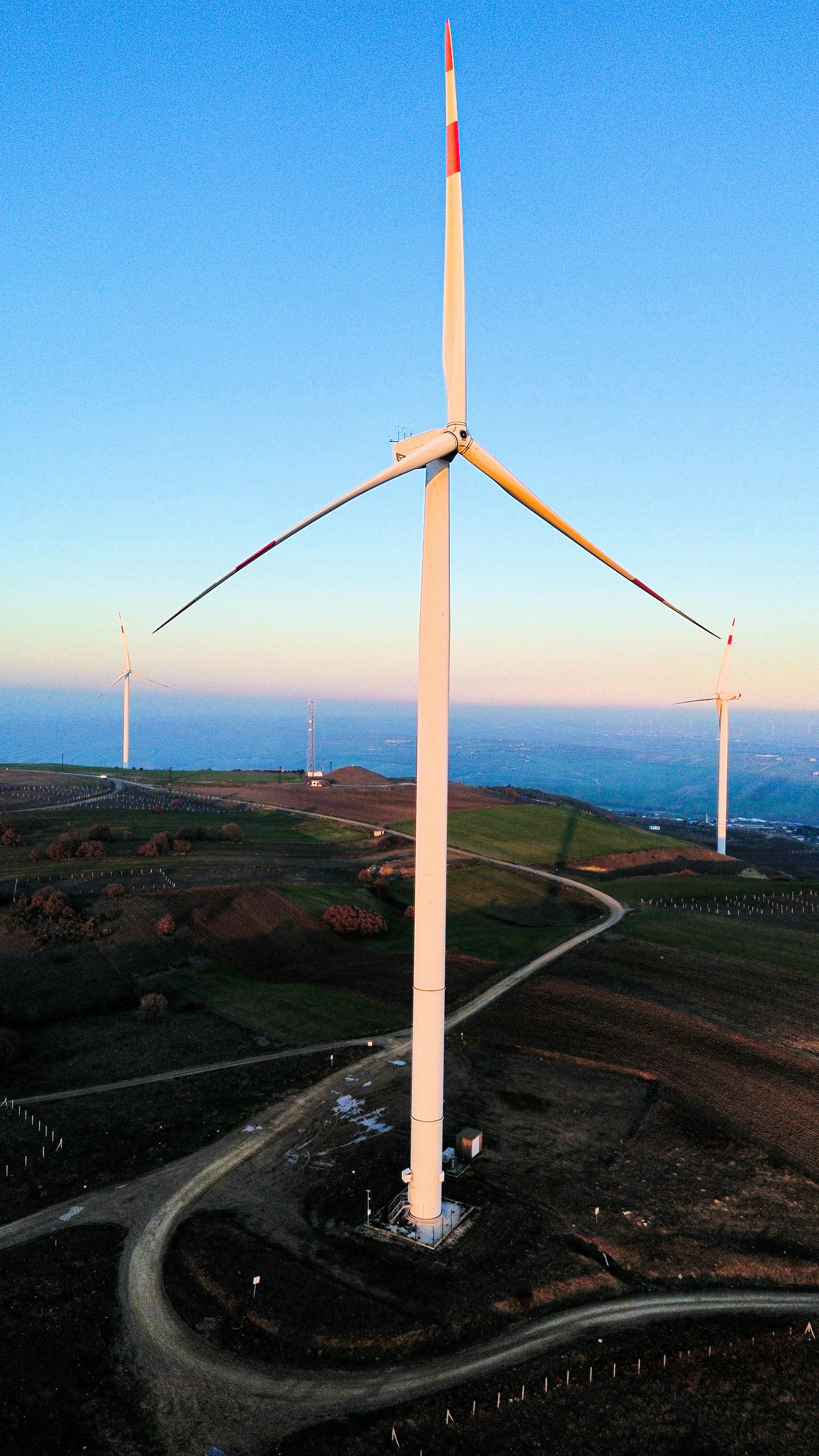 Wind Farm on Rolling Hills