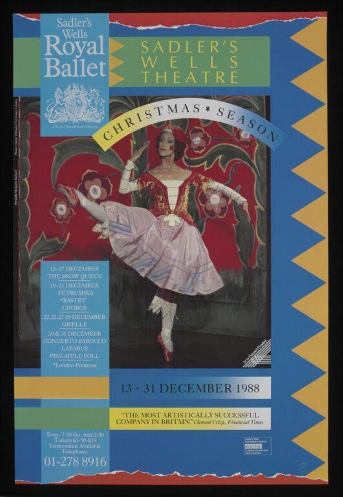 1988 Royal Ballet Christmas Season Poster