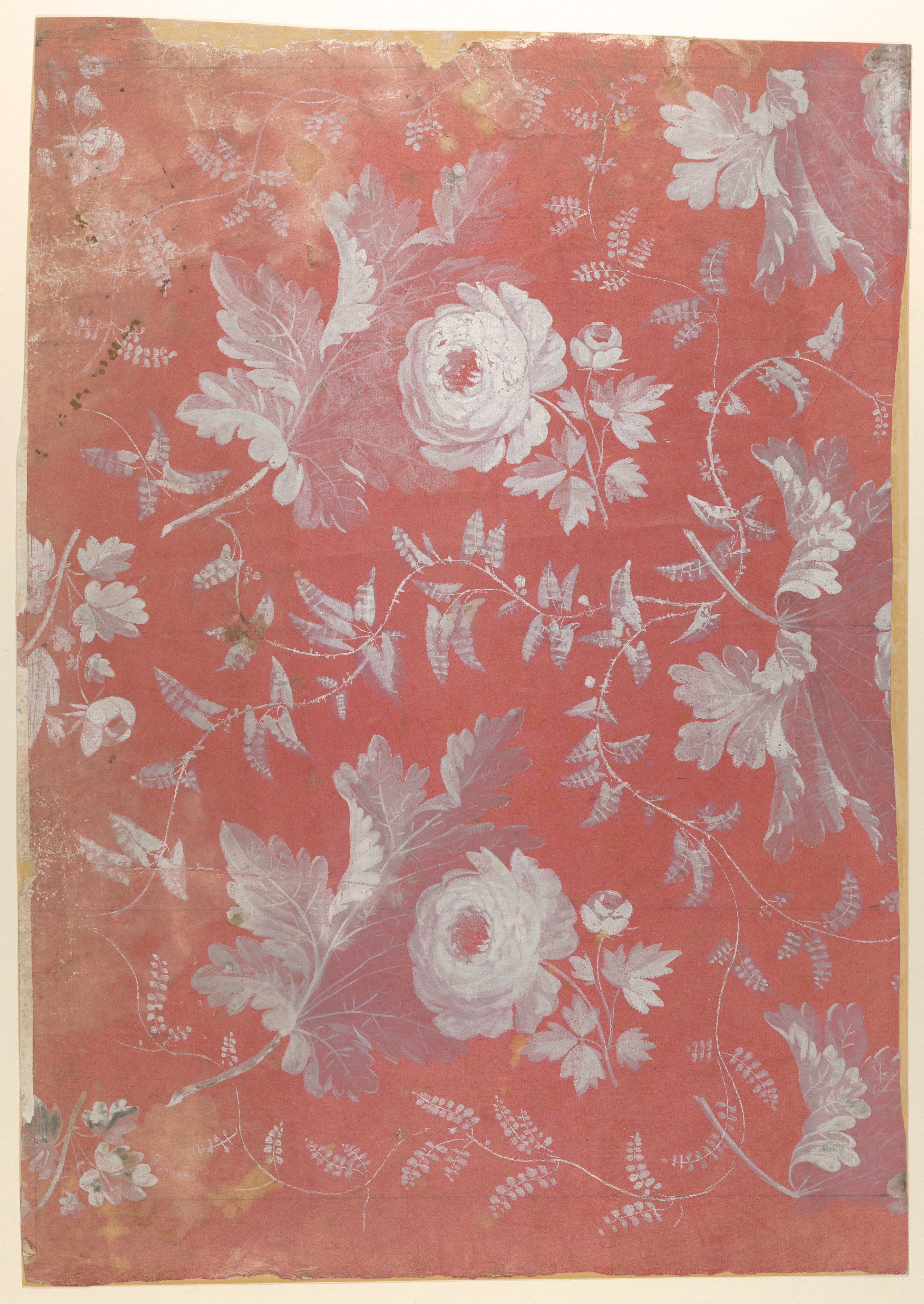 Vintage Red Floral Pattern Design