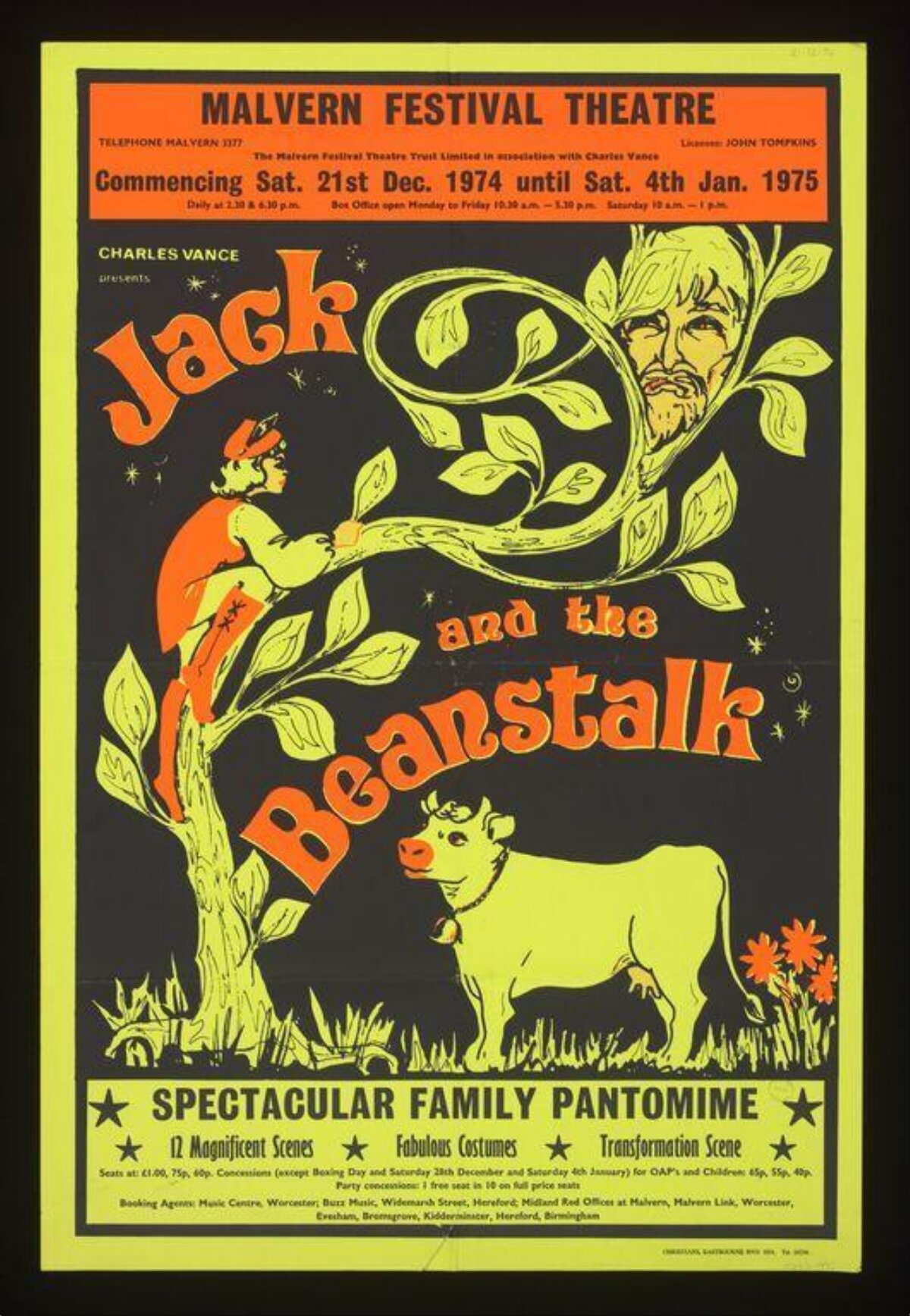 1974 Jack and the Beanstalk Pantomime Poster
