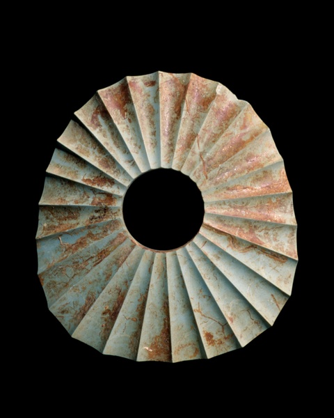 Ancient Fluted Circular Stone Artifact