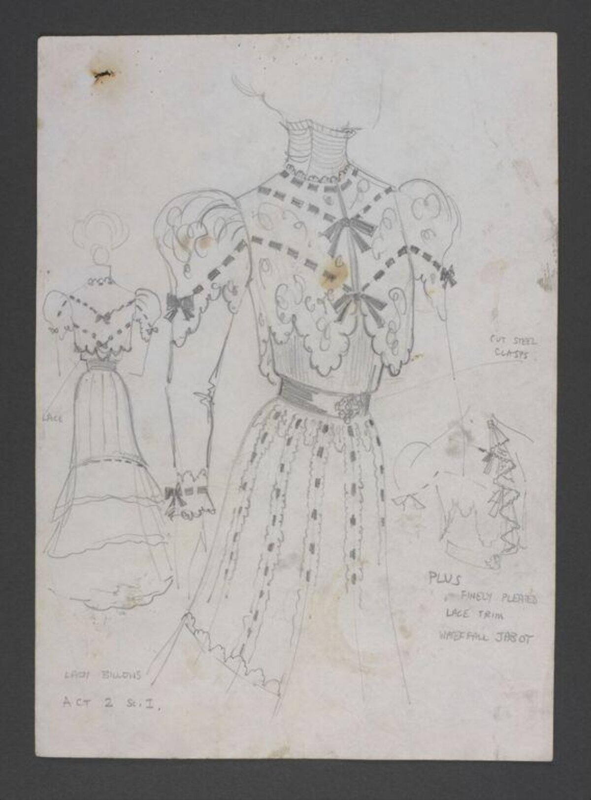 Lady Bilson Costume Design Sketch