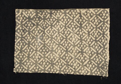 Geometric Patterned Textile Fragment