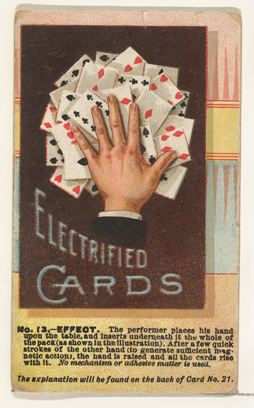 Vintage Electrified Cards Magic Trick Card